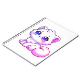 かわいいふわふわ子猫ノート ノートブック (左側)