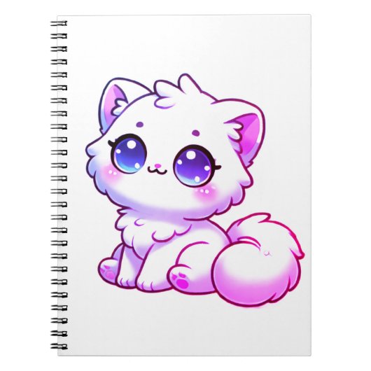 かわいいふわふわ子猫ノート ノートブック (正面)