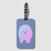 かわいいふわふわ犬 カードスロット ラゲッジタグ (正面縦)