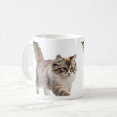 かわいいふわふわ猫のコーヒーマグ コーヒーマグカップ (正面左)