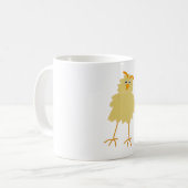 かわいいふわふわ黄色のひよこ コーヒーマグカップ (正面左)