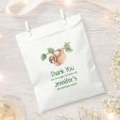 かわいいぶら下がったナマケモノの逆さ水彩イベント フェイバーバッグ (クリップ留めされた状態)