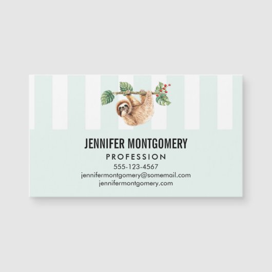 かわいいぶら下がったナマケモノの逆さ水色 (正面)