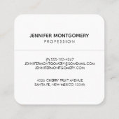 かわいいぶら下がったナマケモノの逆さ水色 スクエア名刺 (裏面)