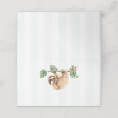 かわいいぶら下がったナマケモノの逆さ水色 プレイスカード (外部開封)