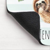 かわいいぶら下がったナマケモノの逆さ水色 マウスパッド (コーナー)