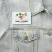 かわいいぶら下がったナマケモノの逆さ水色 名札 (インサイチュ)