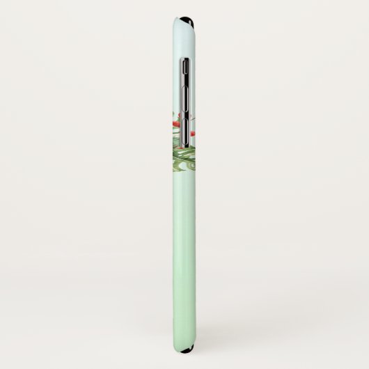 かわいいぶら下がったナマケモノの逆さ水色 Case-Mate iPhoneケース (裏面/左)