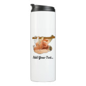 かわいいぶら下がったナマケモノ |写真と文字の追加 タンブラー (回転右)