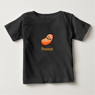かわいいぺかちゃん落花生のイラストとタイポグラフィ ベビーTシャツ