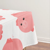 かわいいぽっちゃりしたブタ テーブルクロス (インサイチュ)