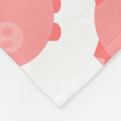 かわいいぽっちゃりしたブタ フリースブランケット (角)