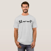 かわいいまつげのSleepグラフィックTシャツ Tシャツ (正面フル)