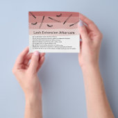 かわいいまつげエクステンションサンゴシェードアフターケア チラシ (手)