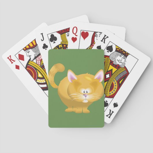 かわいいまるいジンジャータビー猫 トランプ (裏面)