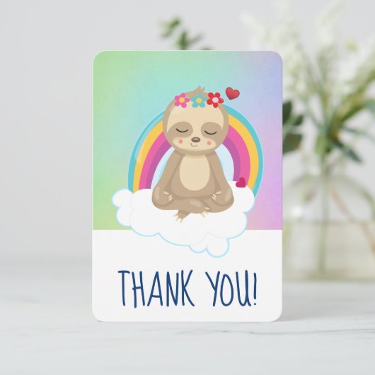 かわいいめい想のナインボーとぬるまサンキュー サンキューカード (スタンド正面)