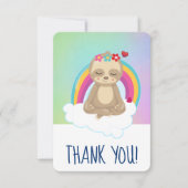 かわいいめい想のナインボーとぬるまサンキュー サンキューカード (正面)