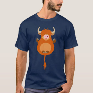 かわいいめい想マンガのハイランド牛Tシャツ Tシャツ