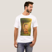 「かわいいめい想僧の漫画 | Calmスピリチュアル位置 Tシャツ (正面フル)