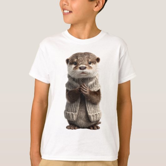かわいいもこもこセーターカッコウの子供服 Tシャツ (正面)