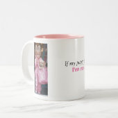 かわいいもしマグカップ「私の子犬来は行けない」 ツートーンマグカップ (正面左)