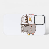 かわいいもちぷに桃猫 iPhoneケース (裏面横)