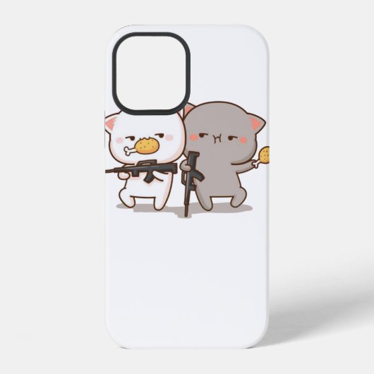 かわいいもちぷに桃猫 iPhoneケース (裏面)