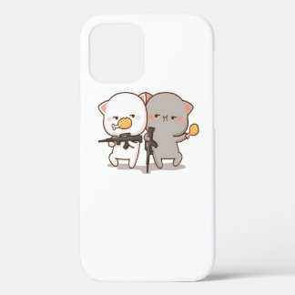 かわいいもちぷに桃猫 iPhone 12ケース
