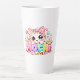 かわいいもち猫の名前 ぱすてるぴんくスパーキング K カフェラテマグ
