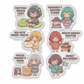 かわいいもち＆団子スナックショップ シール (正面)