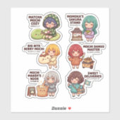 かわいいもち＆団子スナックショップ シール (シート)
