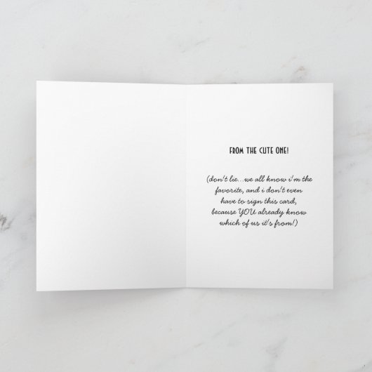 かわいいものからのおもしろいなキリンの母の日、! #2 カード (内部)