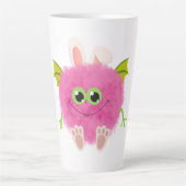 かわいいもふもふうさぎモンスター カフェラテマグ (正面)