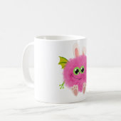 かわいいもふもふうさぎモンスター コーヒーマグカップ (正面左)