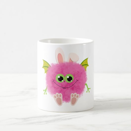かわいいもふもふうさぎモンスター コーヒーマグカップ (中央)