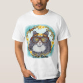 かわいいもふもふ猫 Tシャツ (正面)