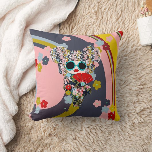 かわいいもんじ人形 クッション (ブランケット)