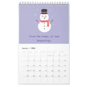 かわいいやる気を起こさせるの前向き確認カレンダー カレンダー (1月 2026)