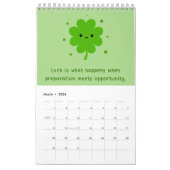 かわいいやる気を起こさせるの前向き確認カレンダー カレンダー (3月 2026)