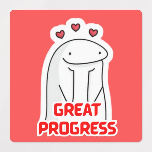 かわいいやる気を起こさせる学生用ステッカー ラベル (デザイン1)