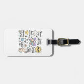 かわいいやる気を起こさせる引用文&ハッピーキャラクター ラゲッジタグ (正面横)