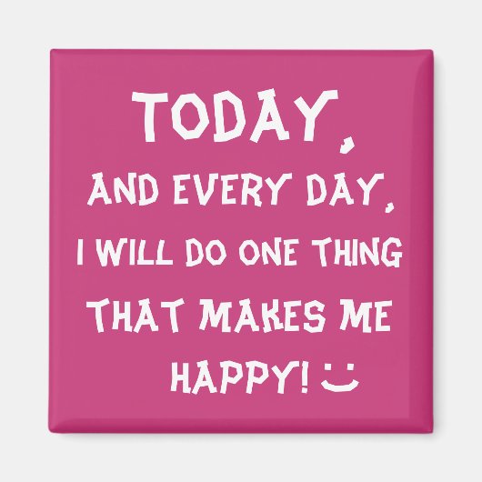 かわいいやる気を起こさせる言葉プリント マグネット (正面)