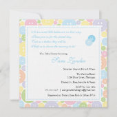 かわいいようにボタンの双生児の男の子のベビーシャワーの招待状 招待状 (正面)