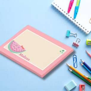 かわいいよくはしゃぐスイカのポストイットノート ポストイット