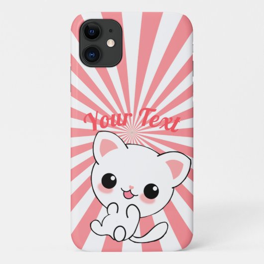 かわいいよくはしゃぐズホワイトキットンカスタム Case-Mate iPhoneケース (裏面)