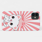 かわいいよくはしゃぐズホワイトキットンカスタム Case-Mate iPhoneケース (裏面(横))