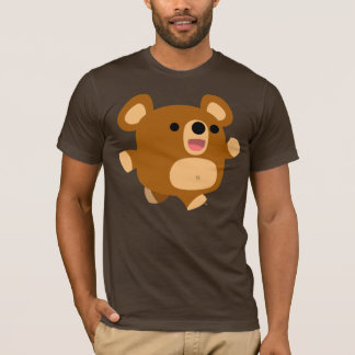 かわいいよくはしゃぐマンガのクマTシャツ Tシャツ