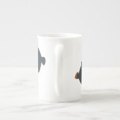 かわいいよくはしゃぐマンガベビーロットワイラー ボーンチャイナマグカップ (裏面)