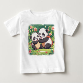 かわいいよくはしゃぐリトルパンドラ(PANDAS) – アニメスタイル ベビーTシャツ