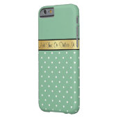 かわいいよくはしゃぐ水玉模様オンピーポッドグリーン,金ゴールド Case-Mate iPhoneケース (裏面左)